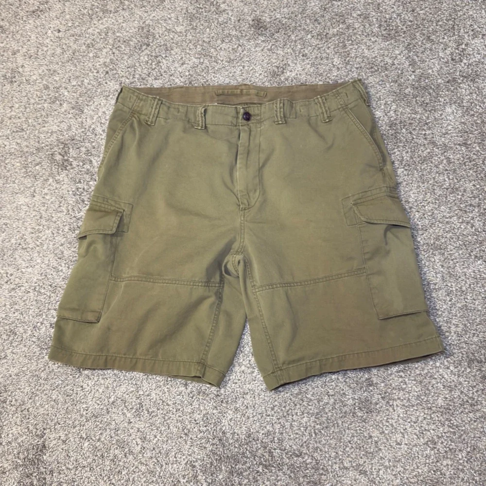 Polo Ralph Lauren Men Relaxed Fit Cargo Shorts Olive Green Size 38 Cotton Blend